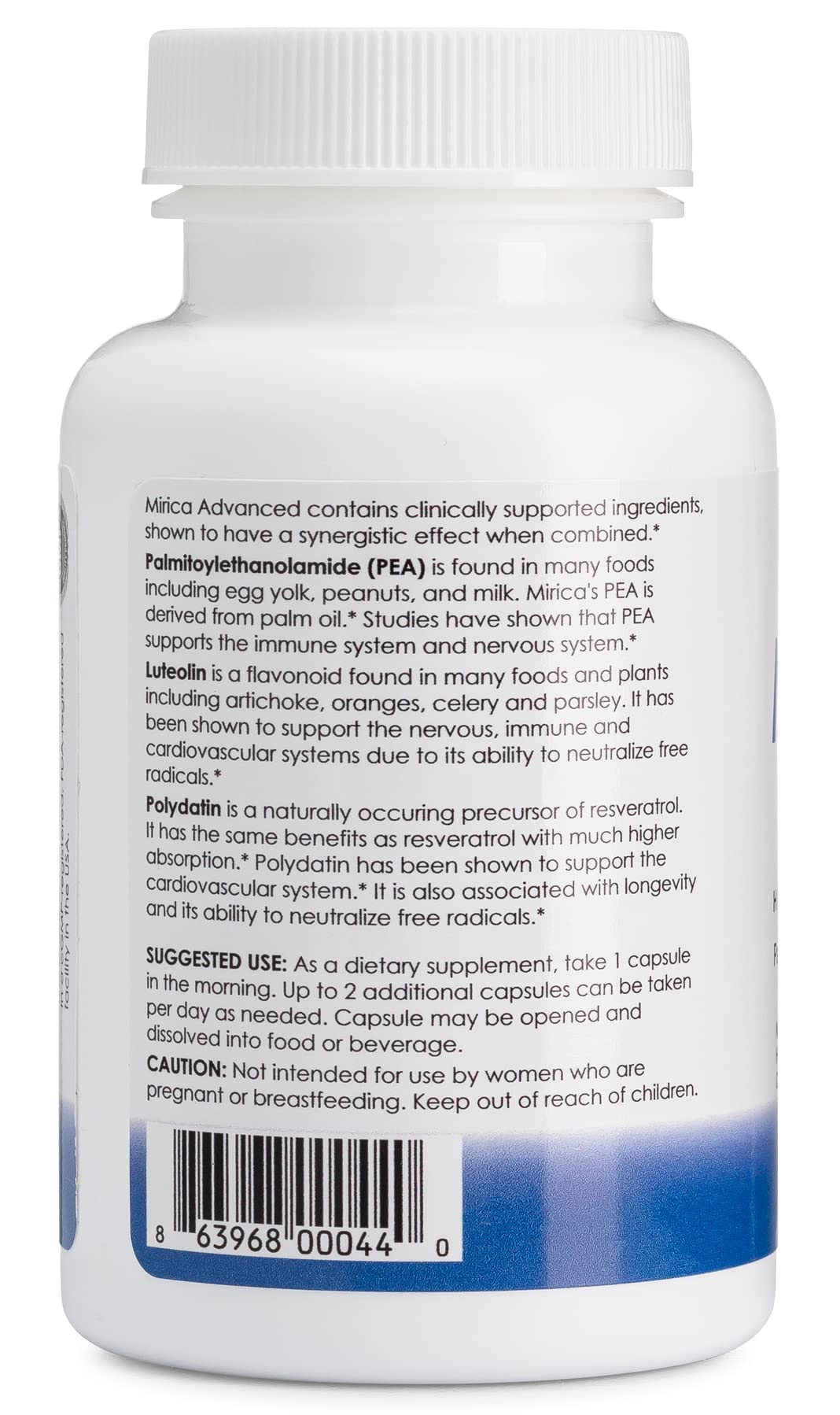 60 count Mirica Advanced capsule bottle