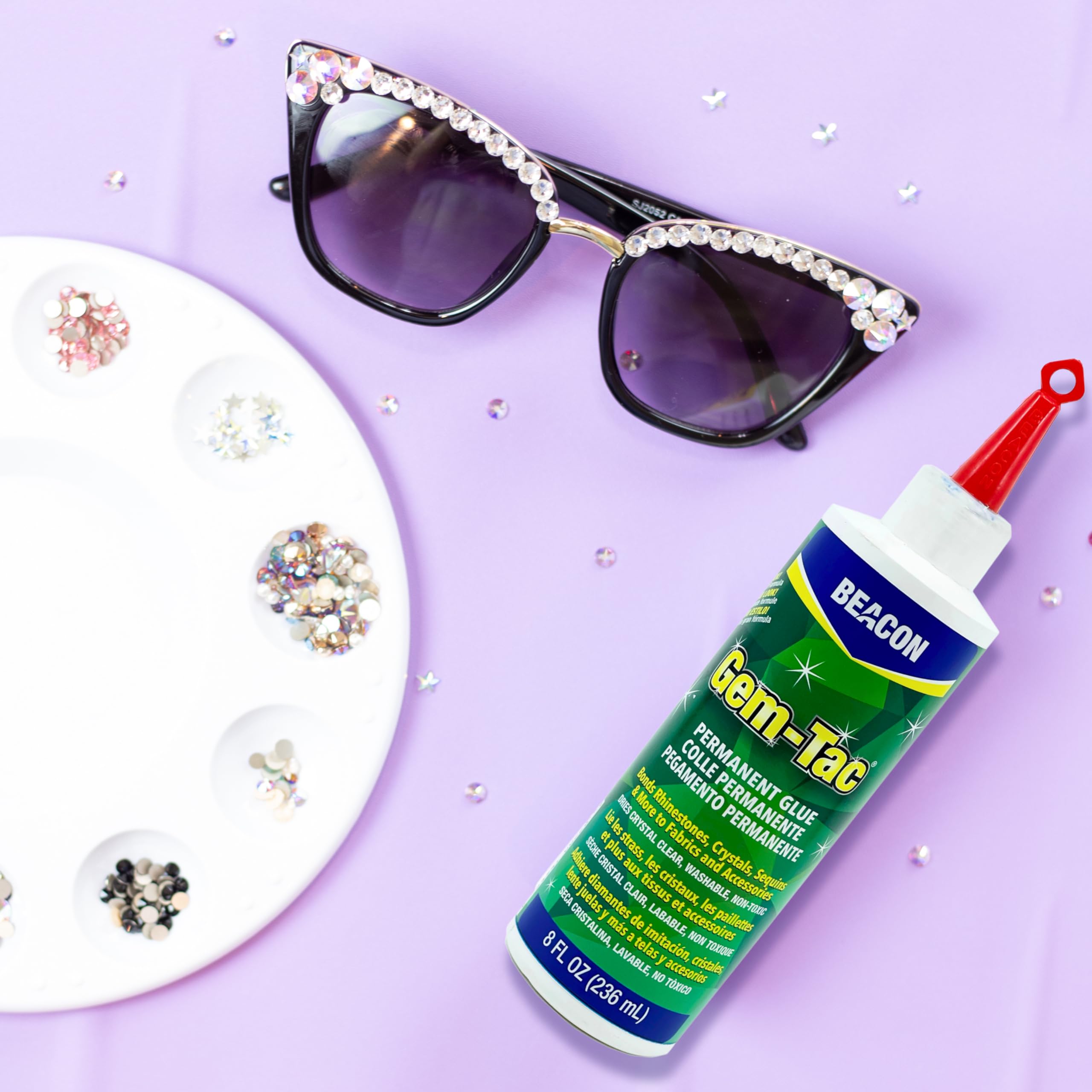 Gem-Tac adhesive used on leather vinyl and wood