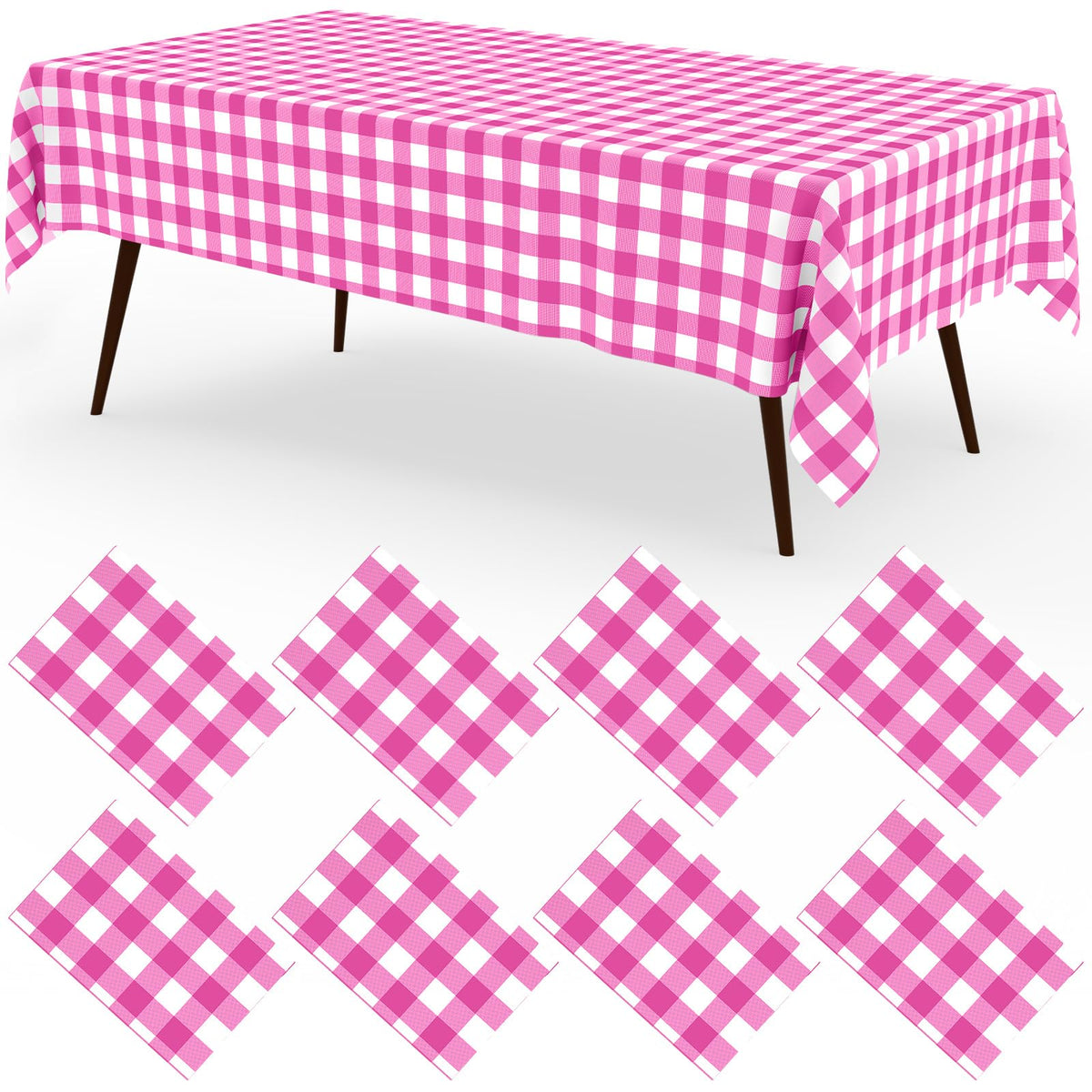 misaya buffalo disposable table cloth 8-pack 54x108 inches