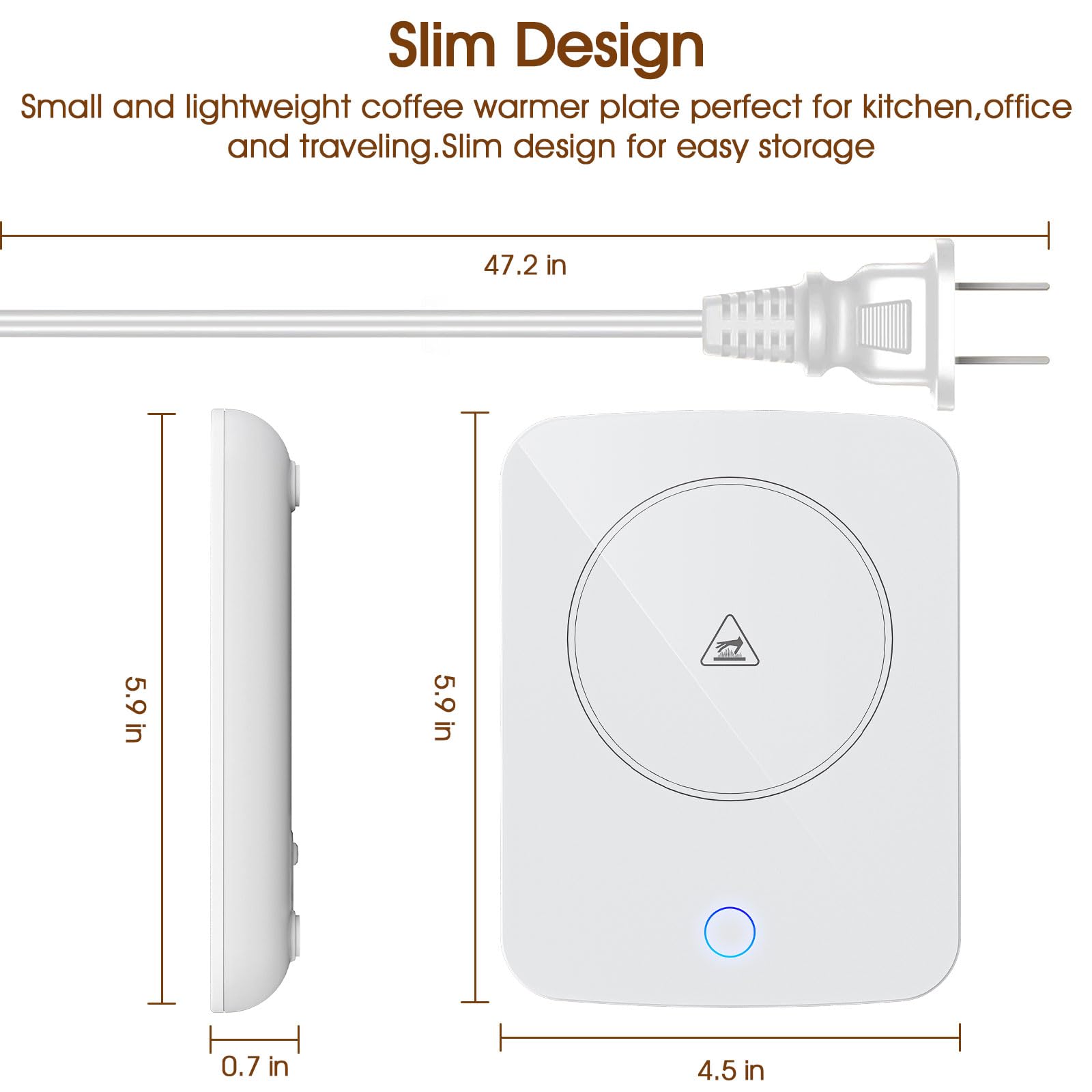 Misby gravity induction mug warmer safe and reliable