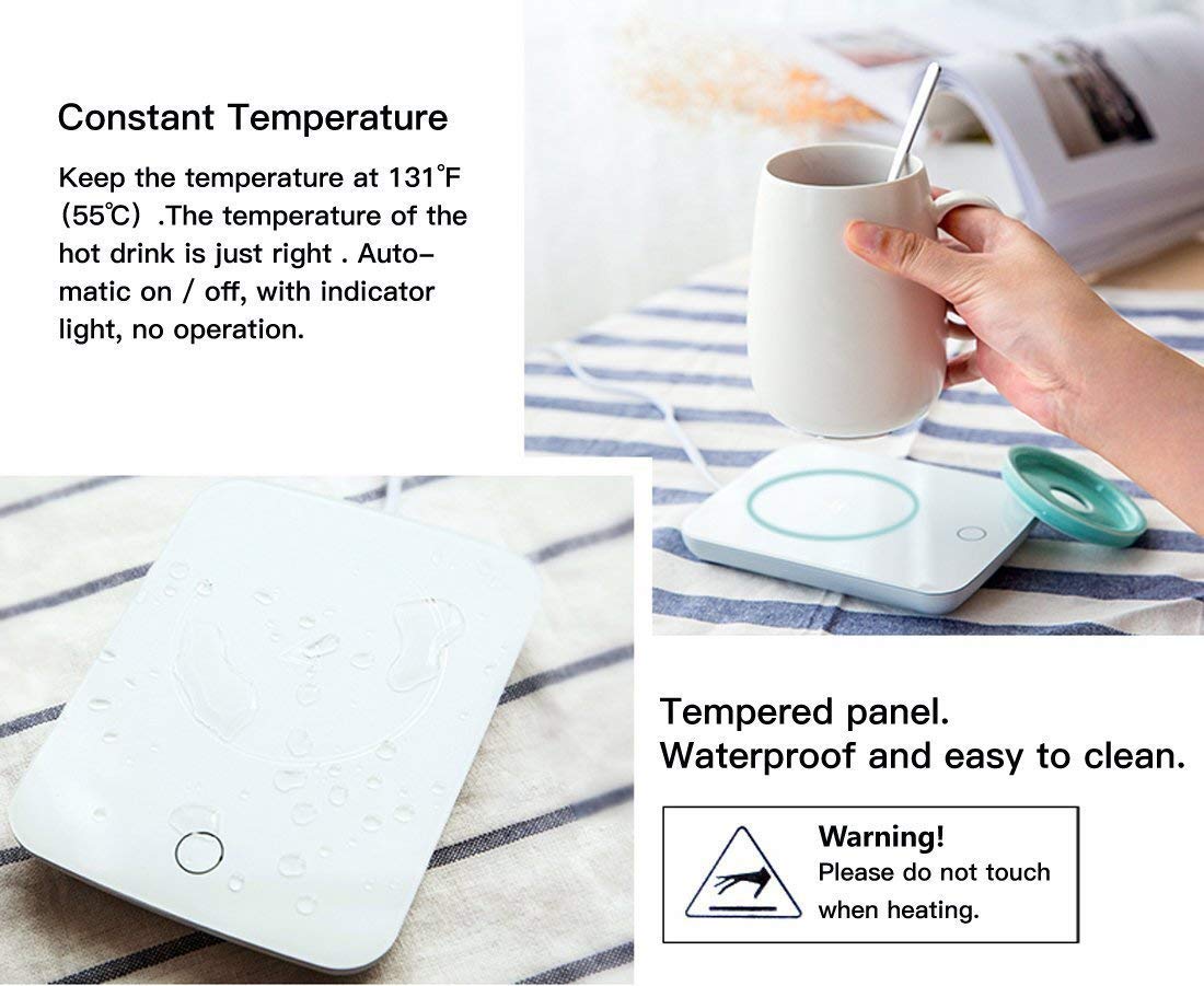 Misby mug warmer compatible with glass stainless steel ceramic cups