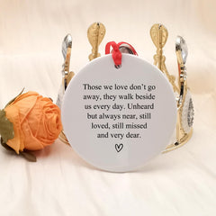 Miscarriage ornament memorial keepsake 3 inch round ceramic