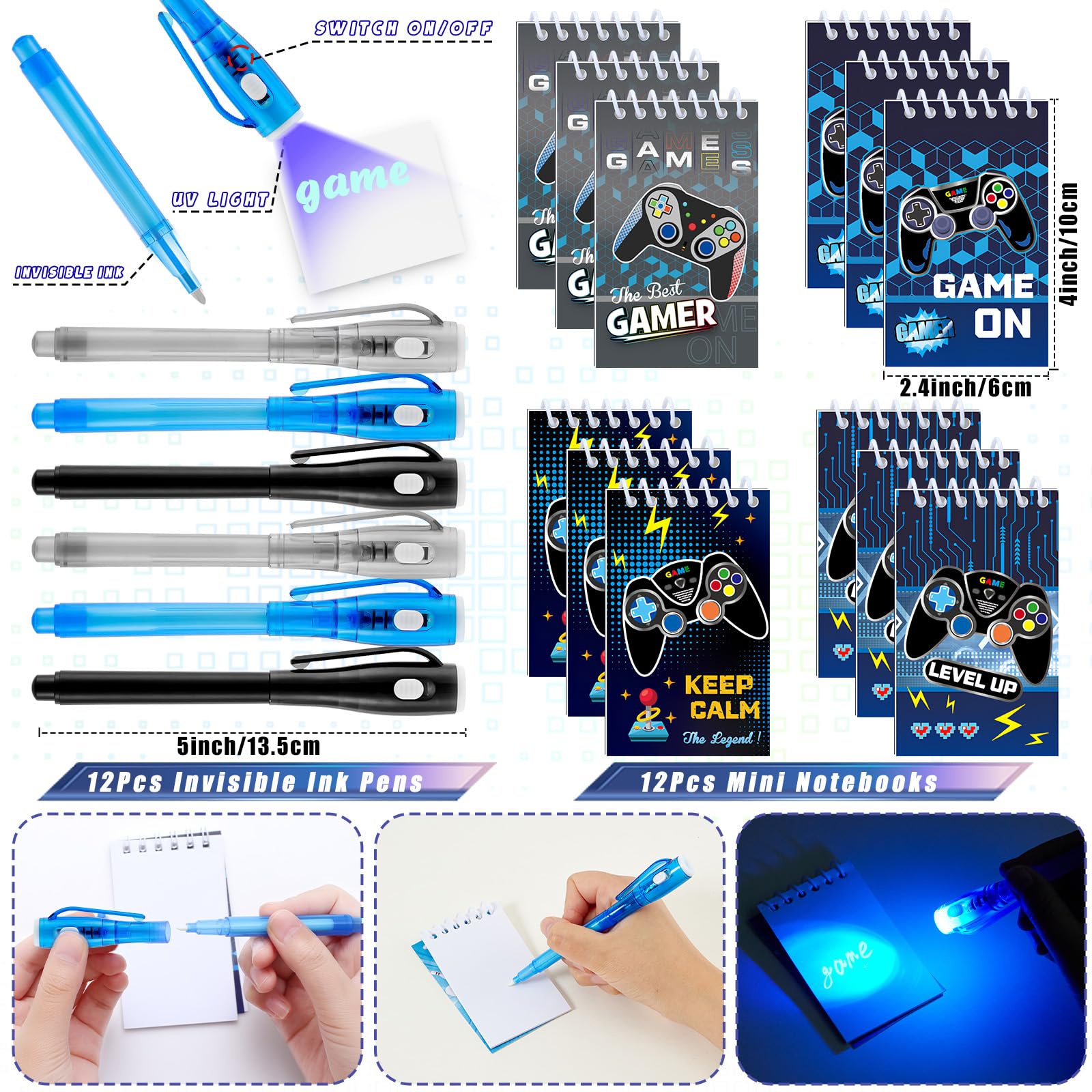 Invisible ink pens from Mishopy included in the 84Pcs gaming party favors