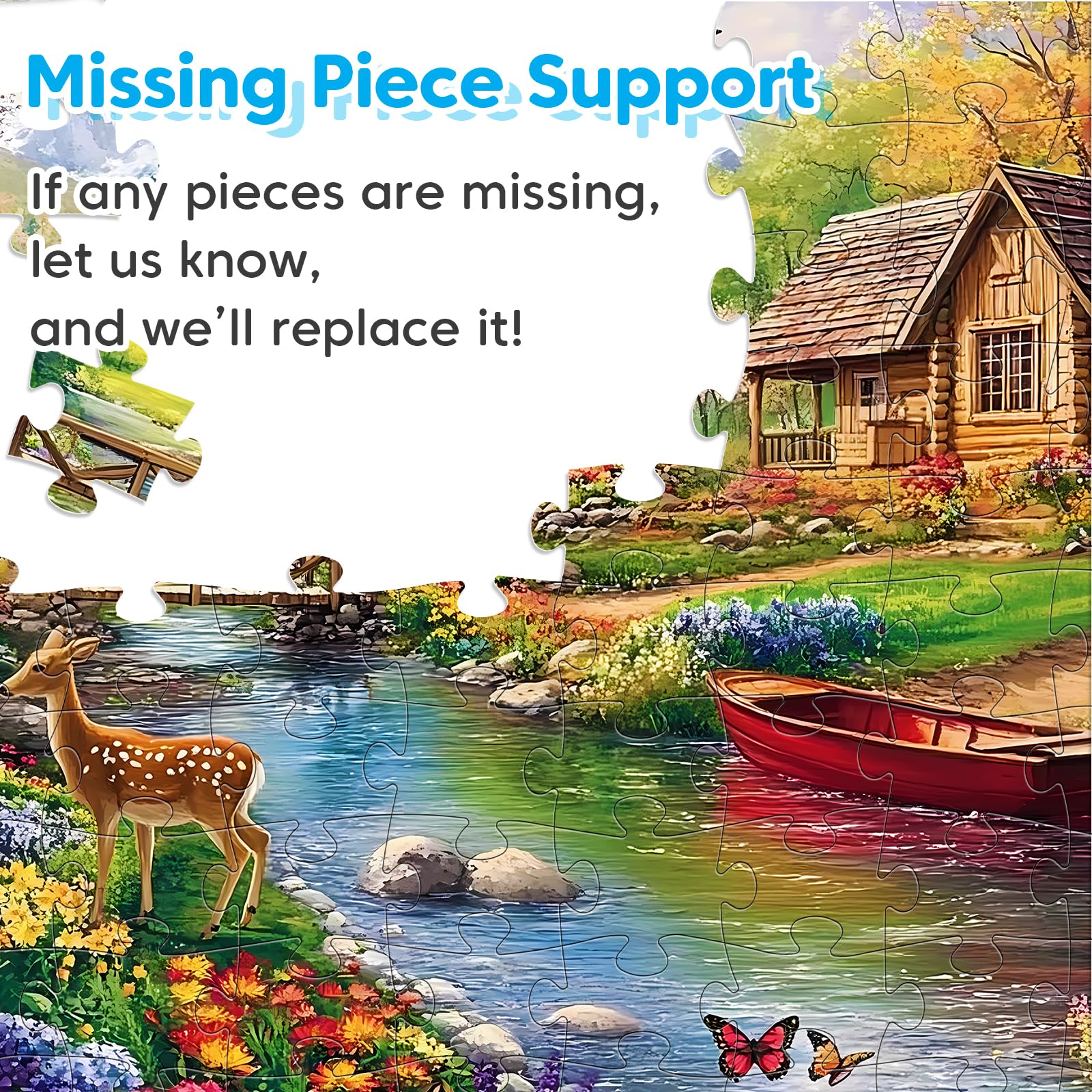 Missing piece replacement support information