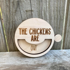 Missouri made chicken coop sign with mounting strips indoor use