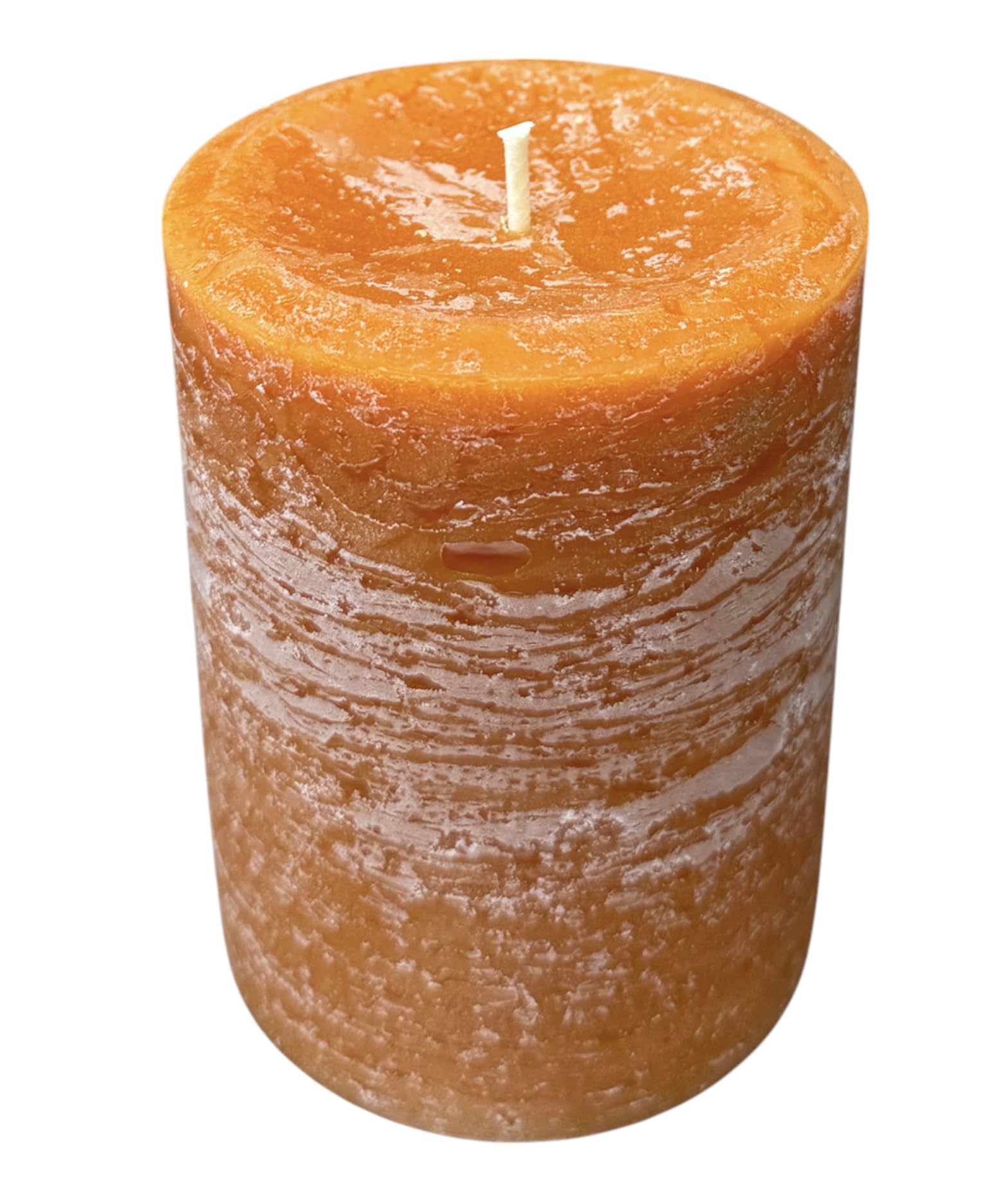 Orange 3x4 pillar candle by Mister Candle for fall decor