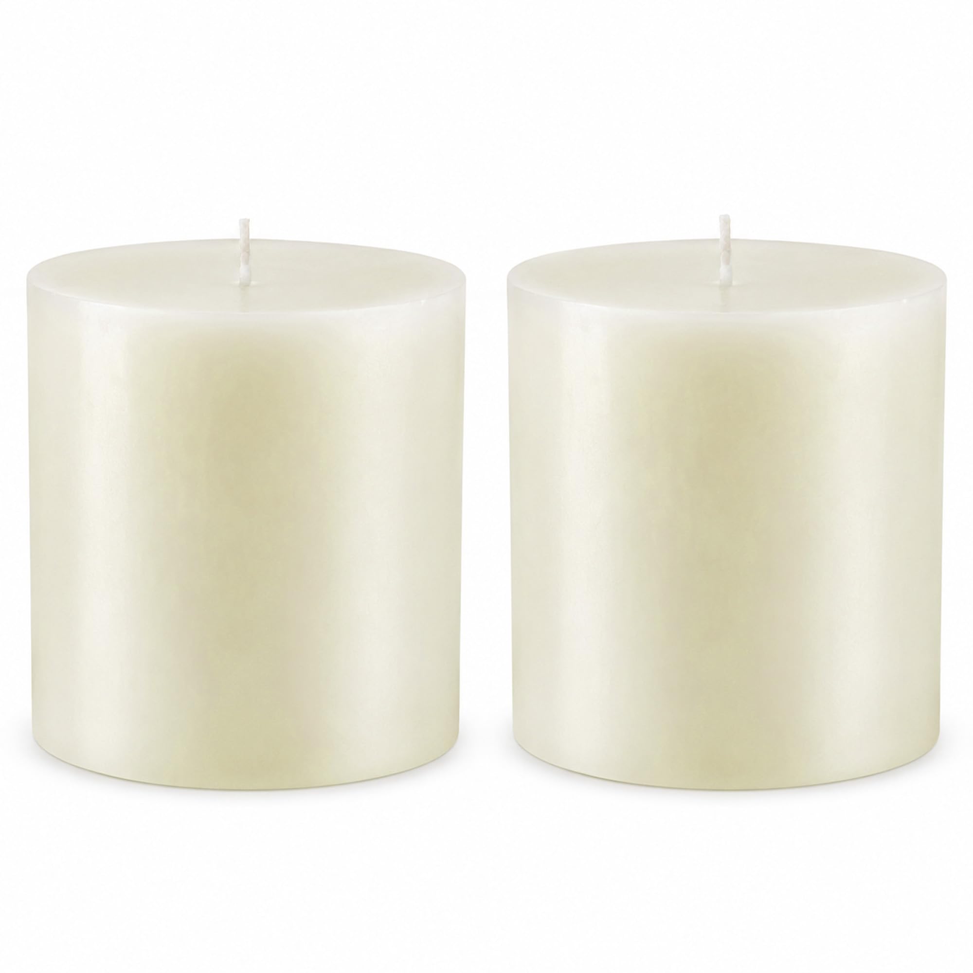 Mister Candle non scented pillar candle ivory 4x4 set of 2