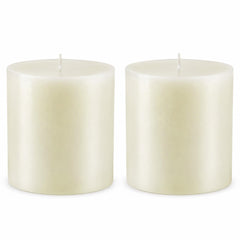 Mister Candle non scented pillar candle ivory 4x4 set of 2