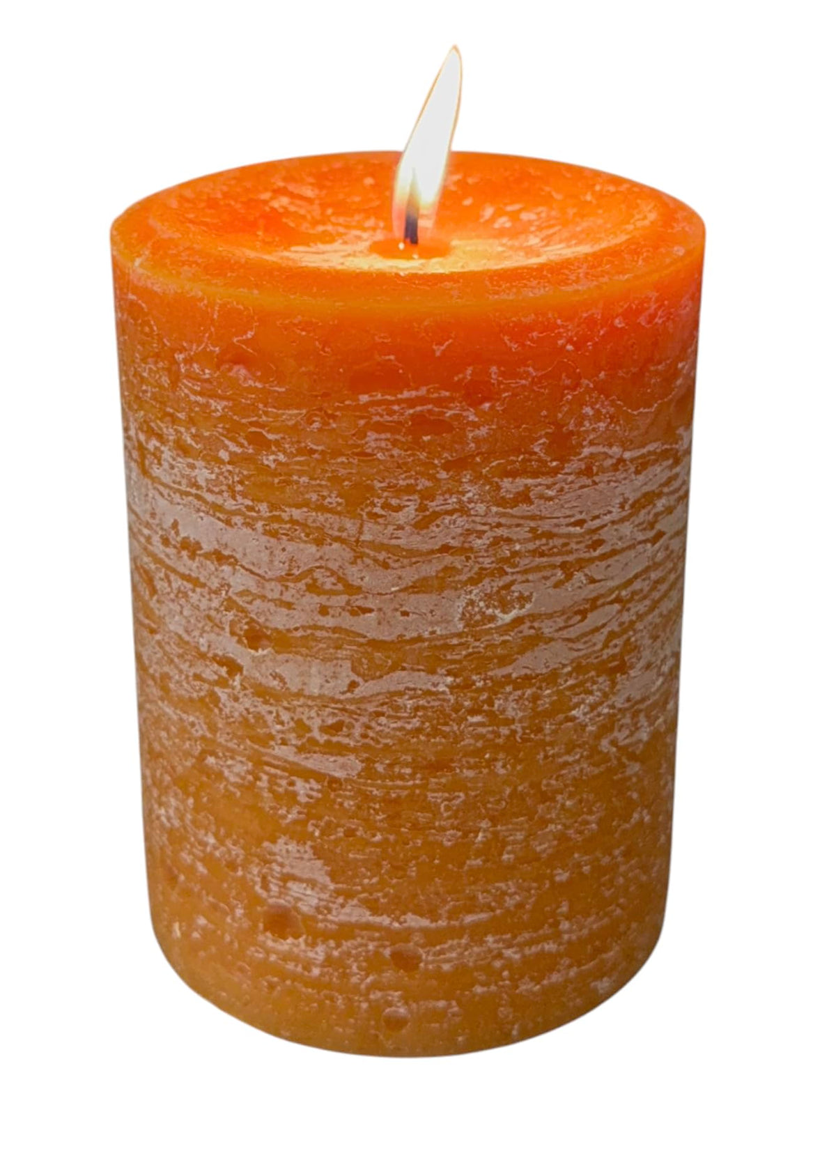 Mister Candle pumpkin spice cinnamon candle 3x4 pillar orange