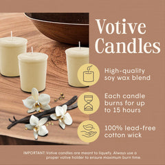 Vanilla fragrance soy votives with essential oils by Mister Candle