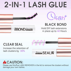 Miuffue eyelash tweezers included in the kit