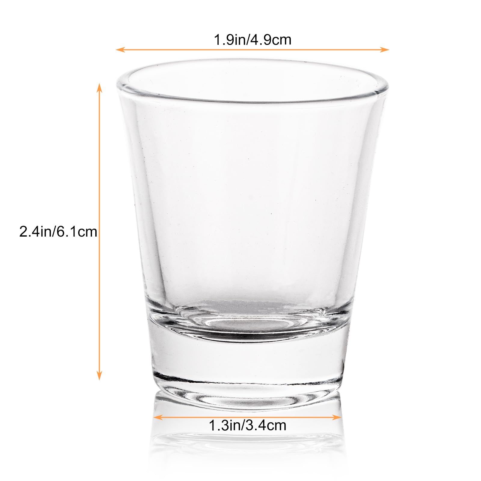 Clear 2 oz shot glasses bulk set 48
