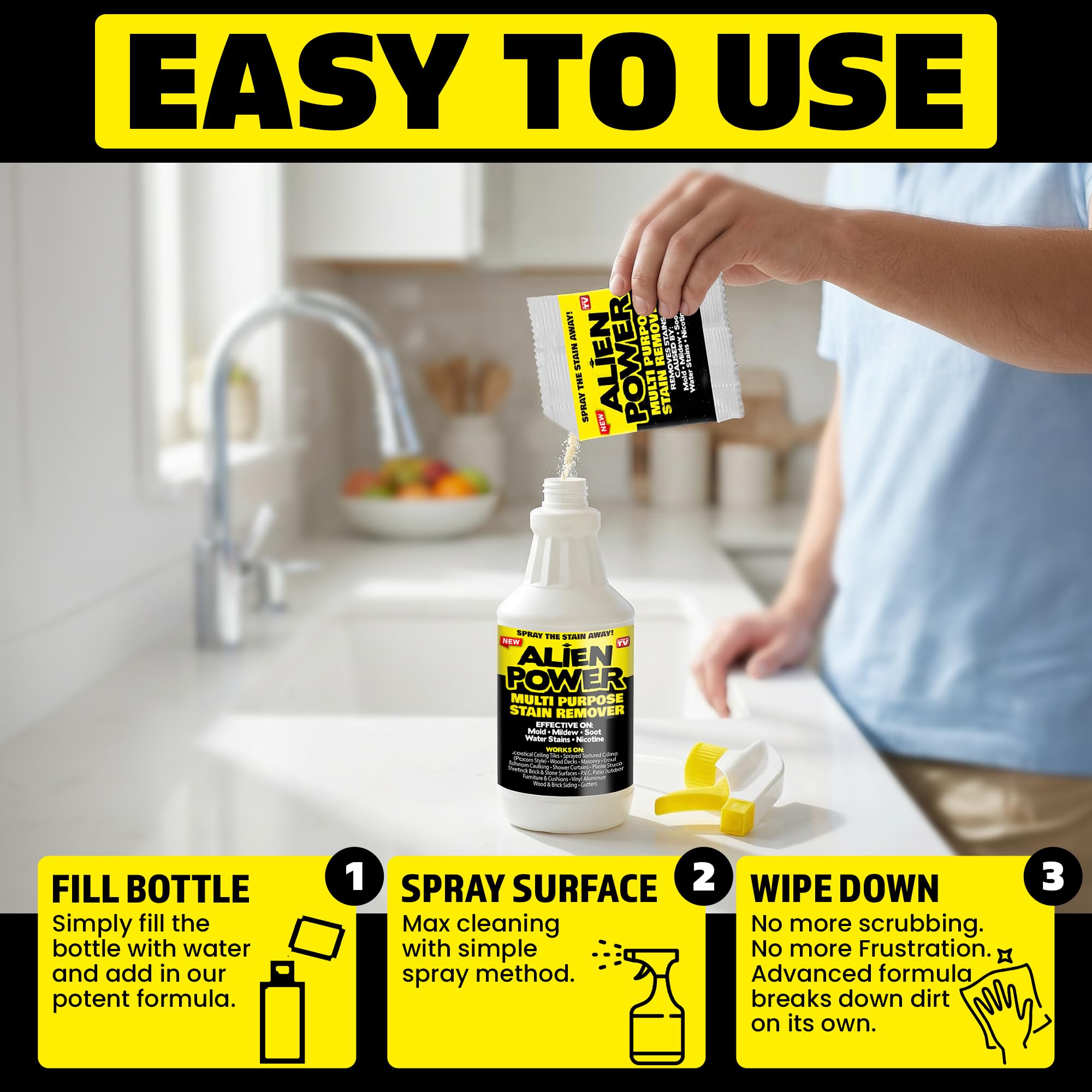Gentle and convenient cleaning formula by Alien Power