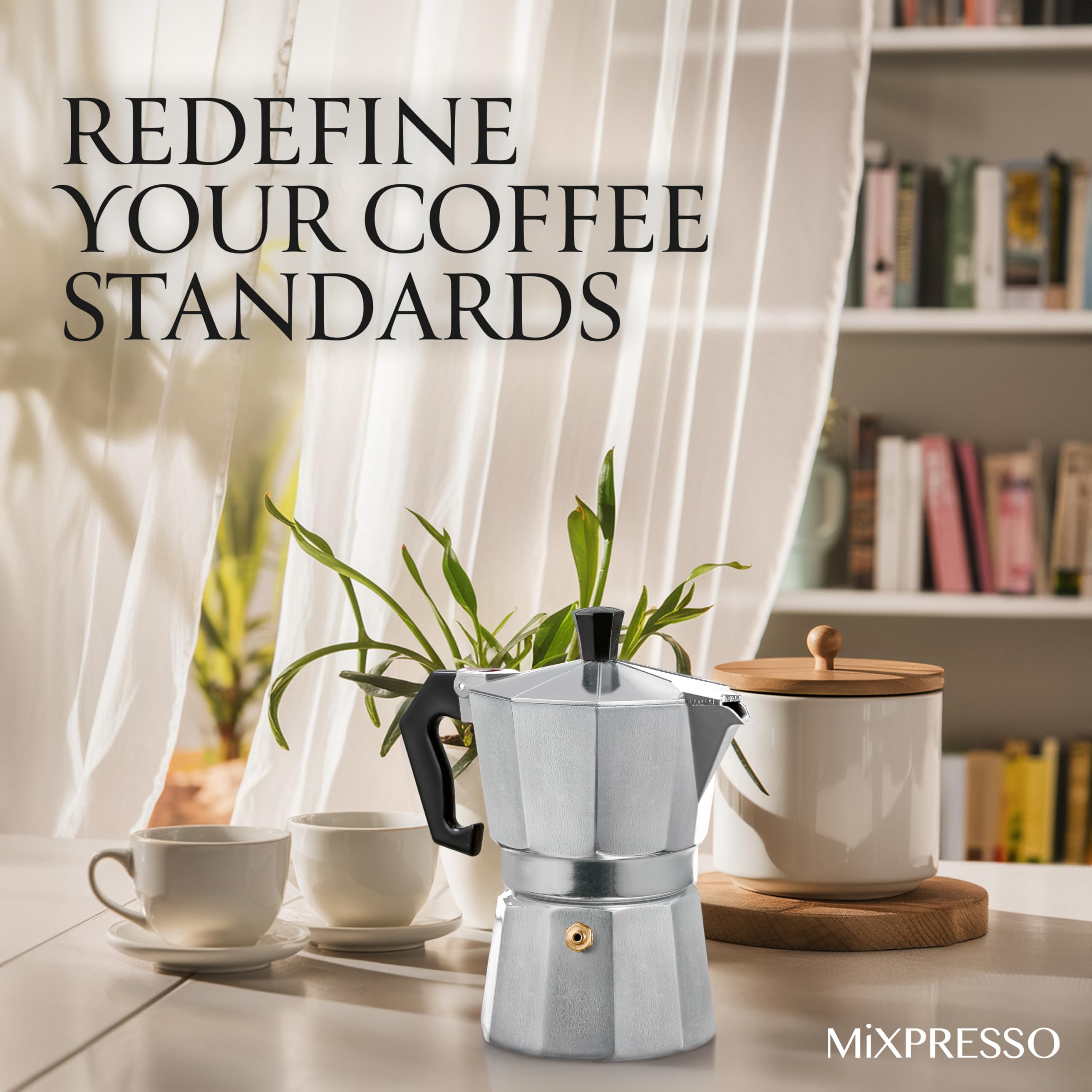 Mixpresso 3 cup moka pot with stovetop use