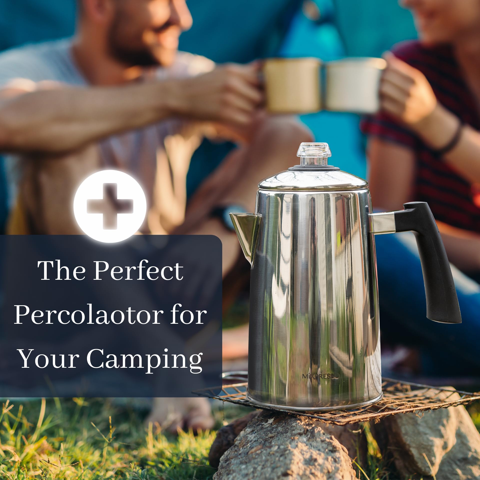 Premium #304 stainless steel retro style stovetop percolator