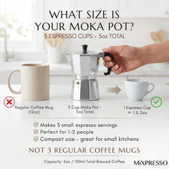 Mixpresso moka pot stovetop espresso maker