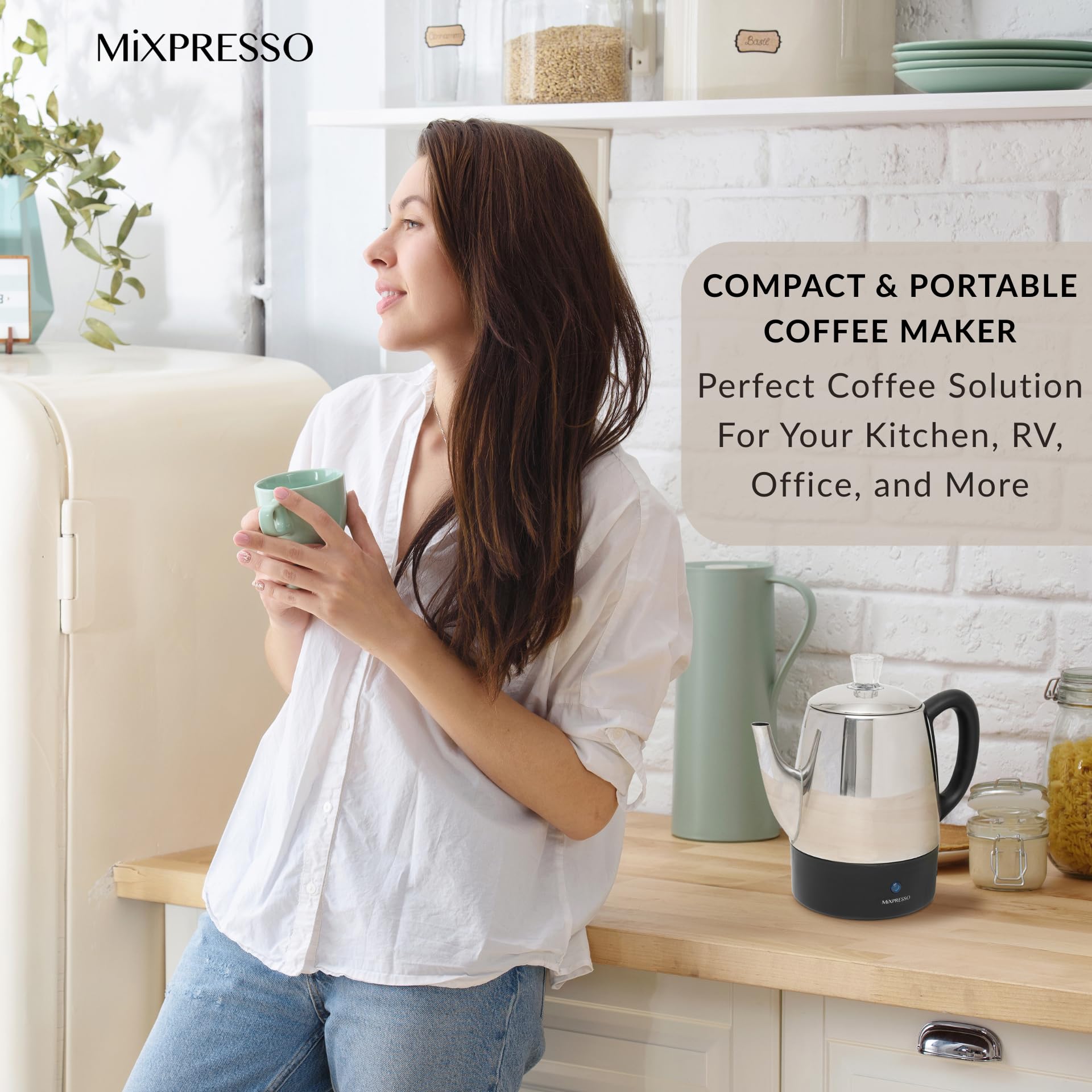Removable filter basket in Mixpresso percolator