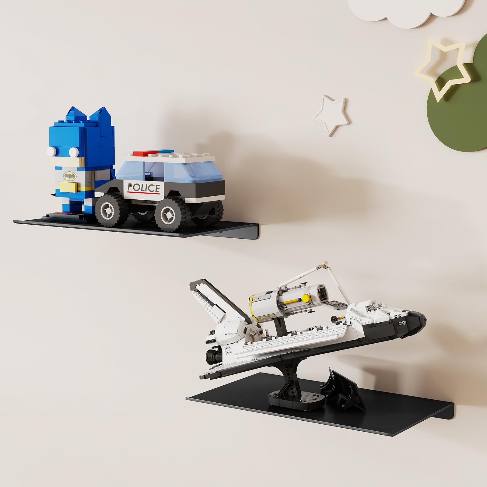 Aluminum matte black finish on MKO shelf close up