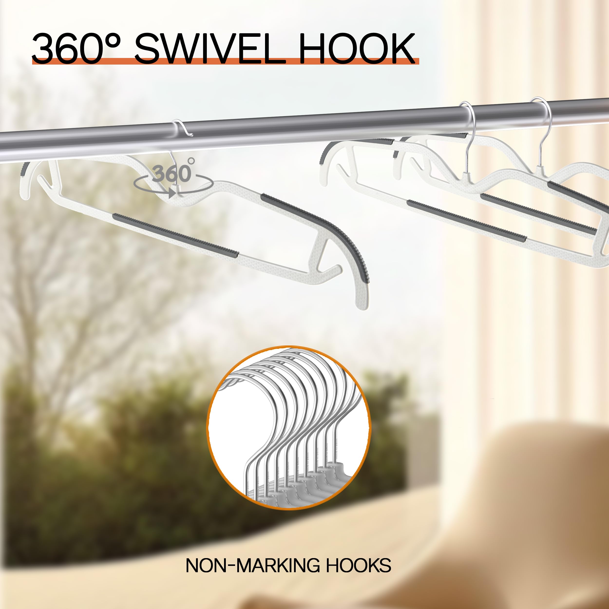Silk dress secured by industrial grip MLKJHHI hanger
