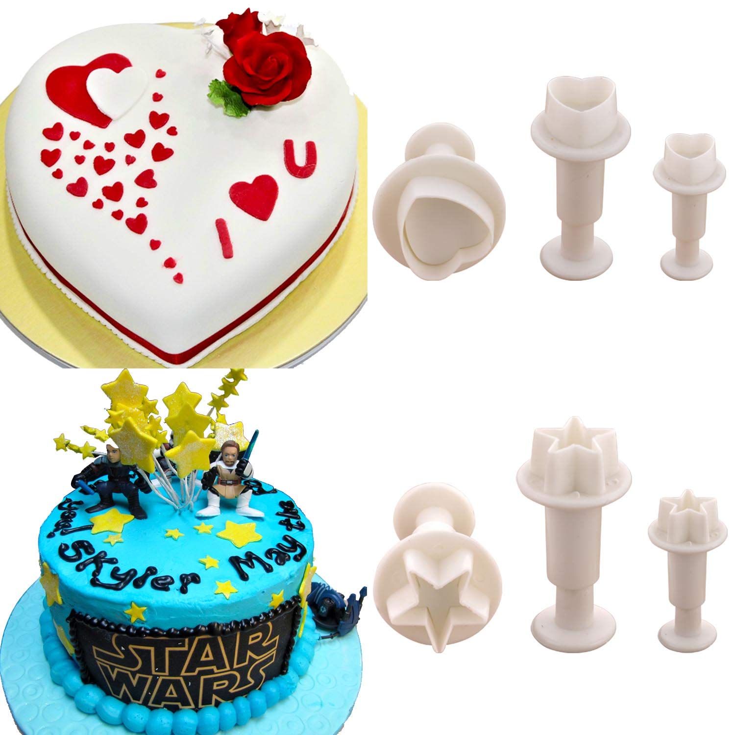 MOACC hearts stars and assorted plungers for fondant