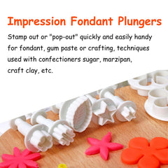 MOACC fondant plungers sunflowers and leaves