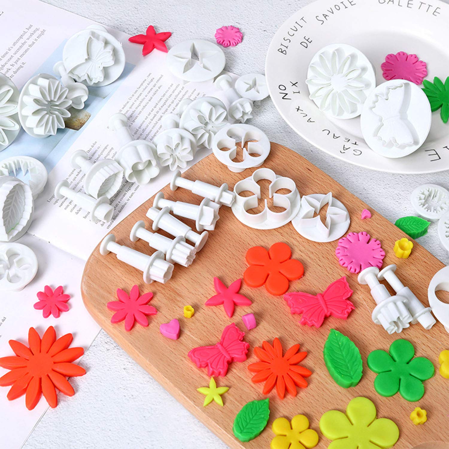 MOACC sugarcraft decorating tools for flower and butterfly shapes