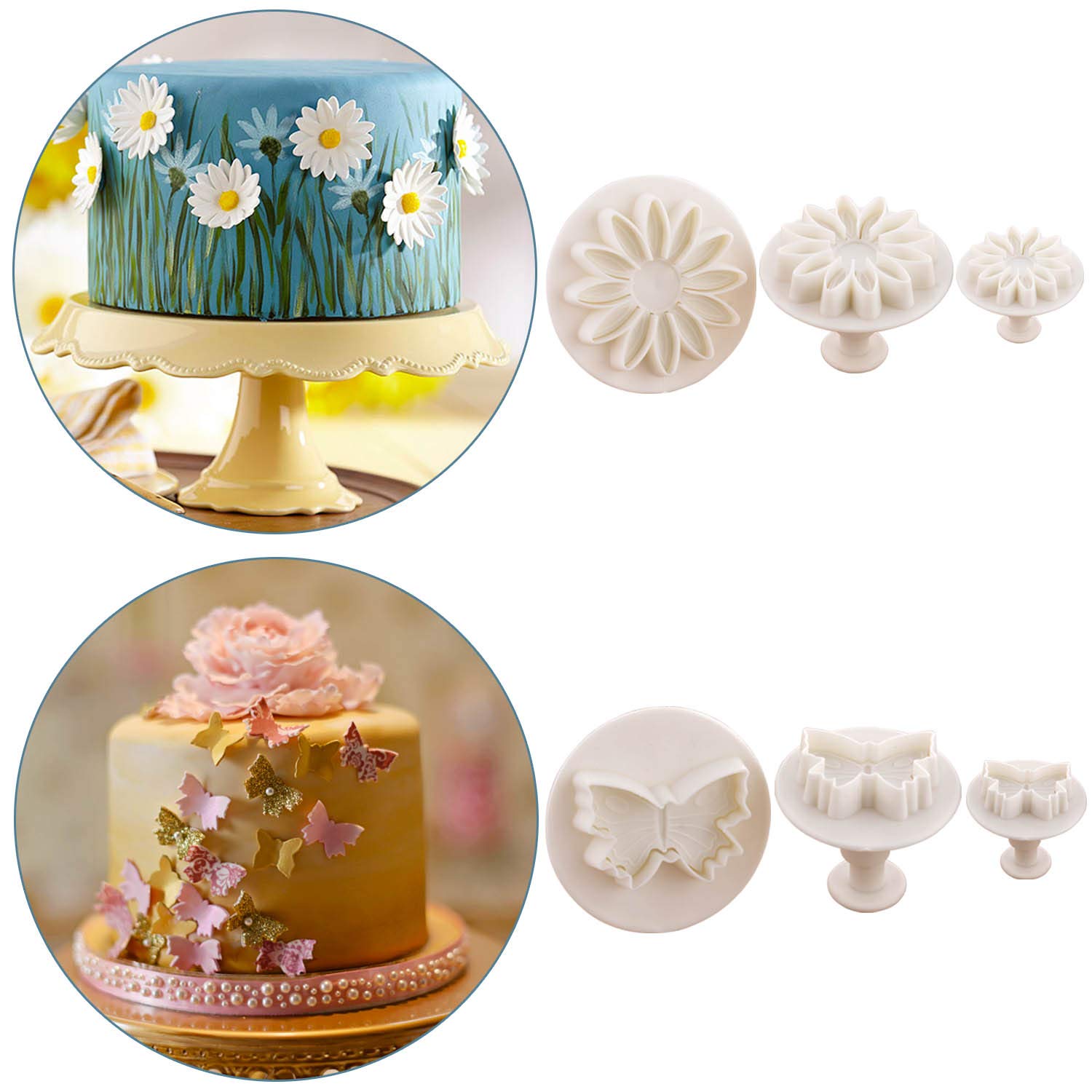 MOACC veined leaf and blossom plungers for sugarpaste