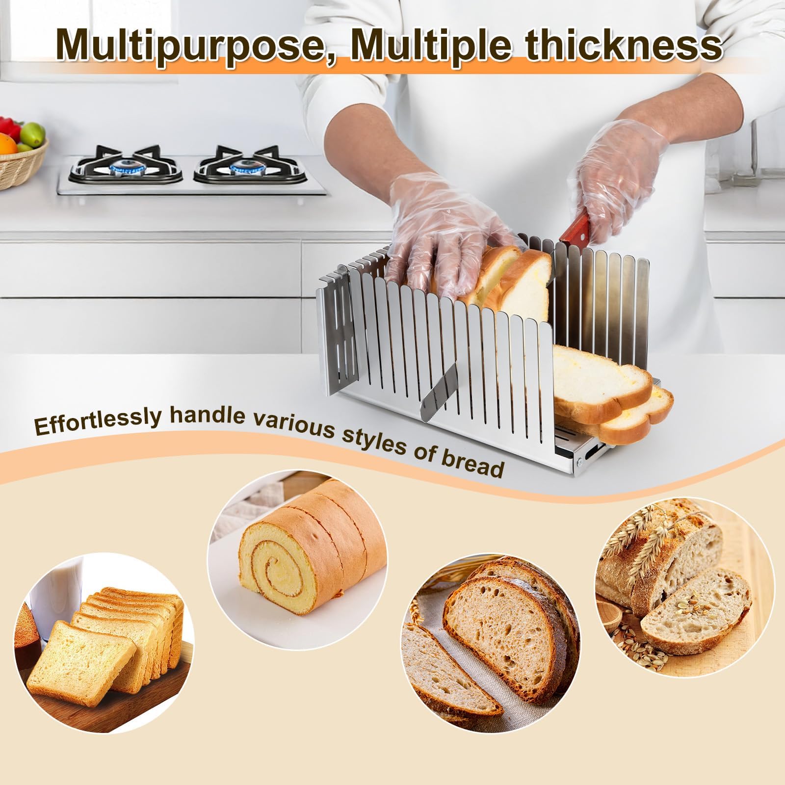 Foldable compact bread slicer design