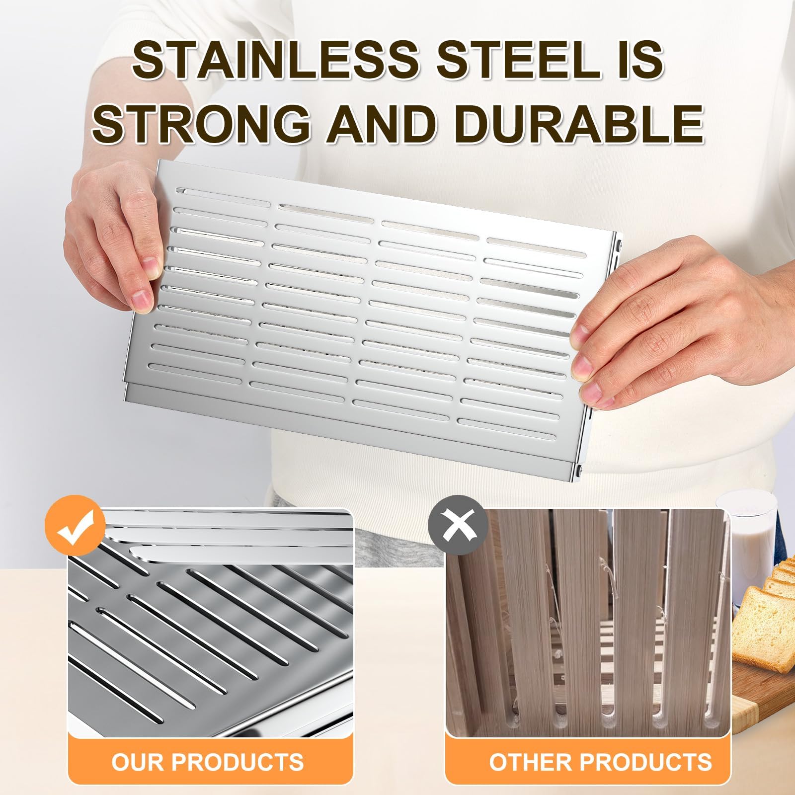 Non-slip foot pads for stable slicing