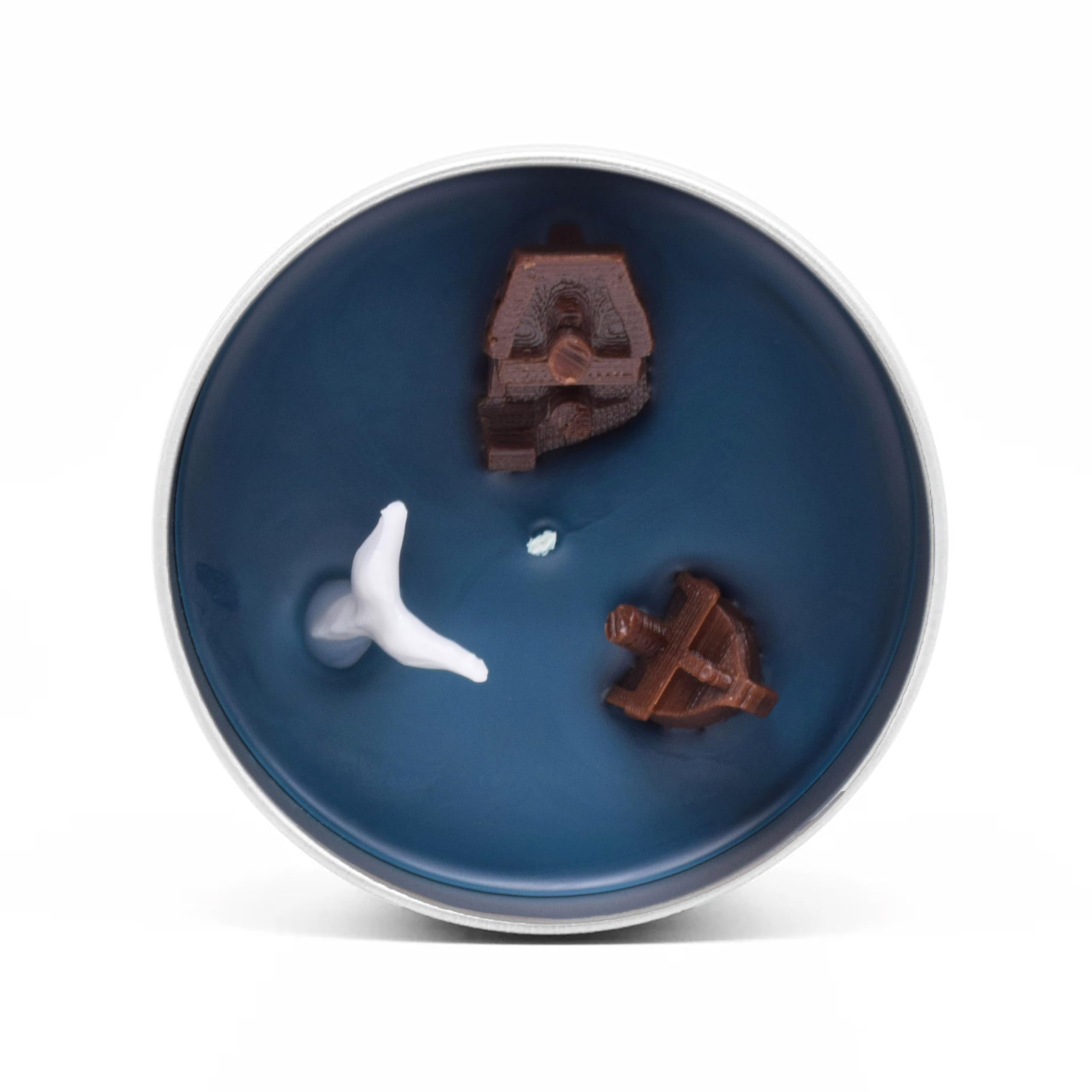 Moby Dick Candle wax diorama with Pequod surface