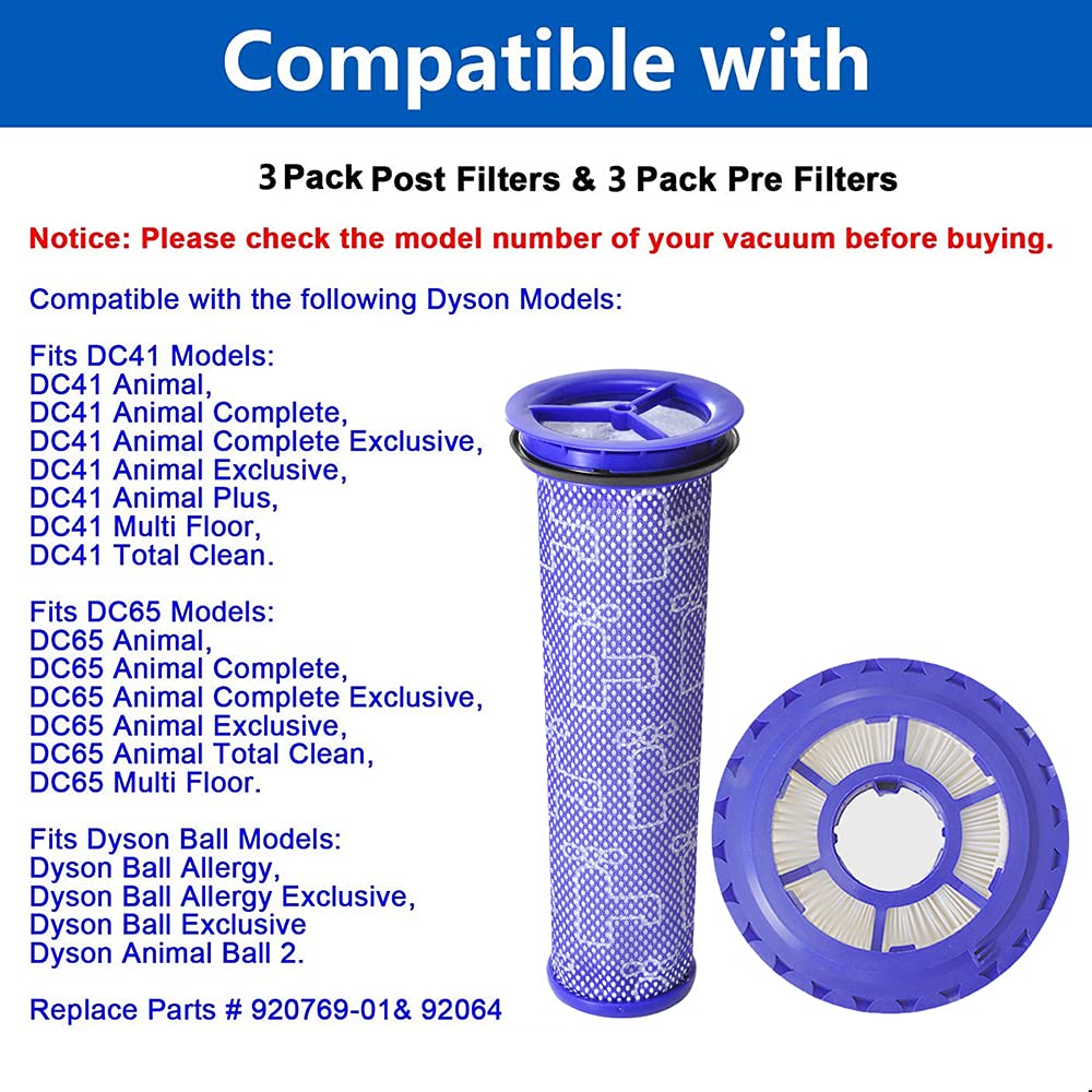 Dyson DC41 DC65 DC66 rear and front filters set