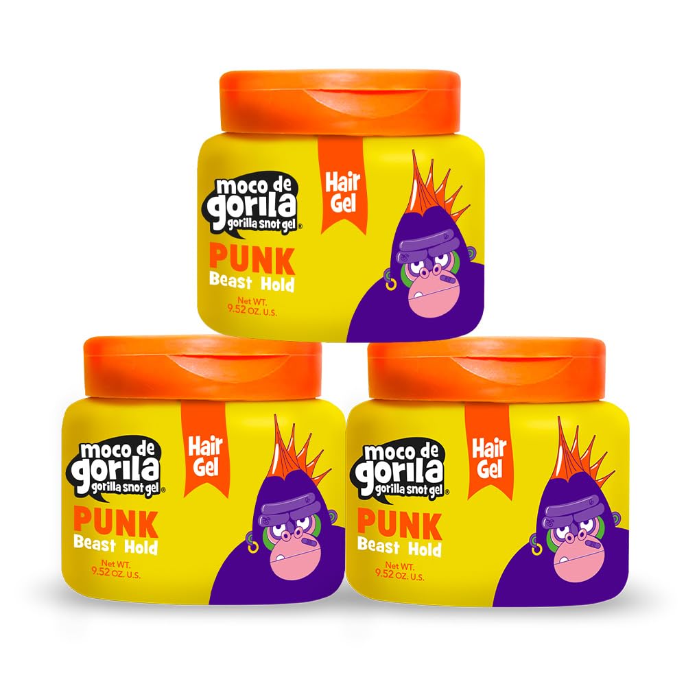 Moco de Gorila Punk Hair Styling Gel yellow bottle close up
