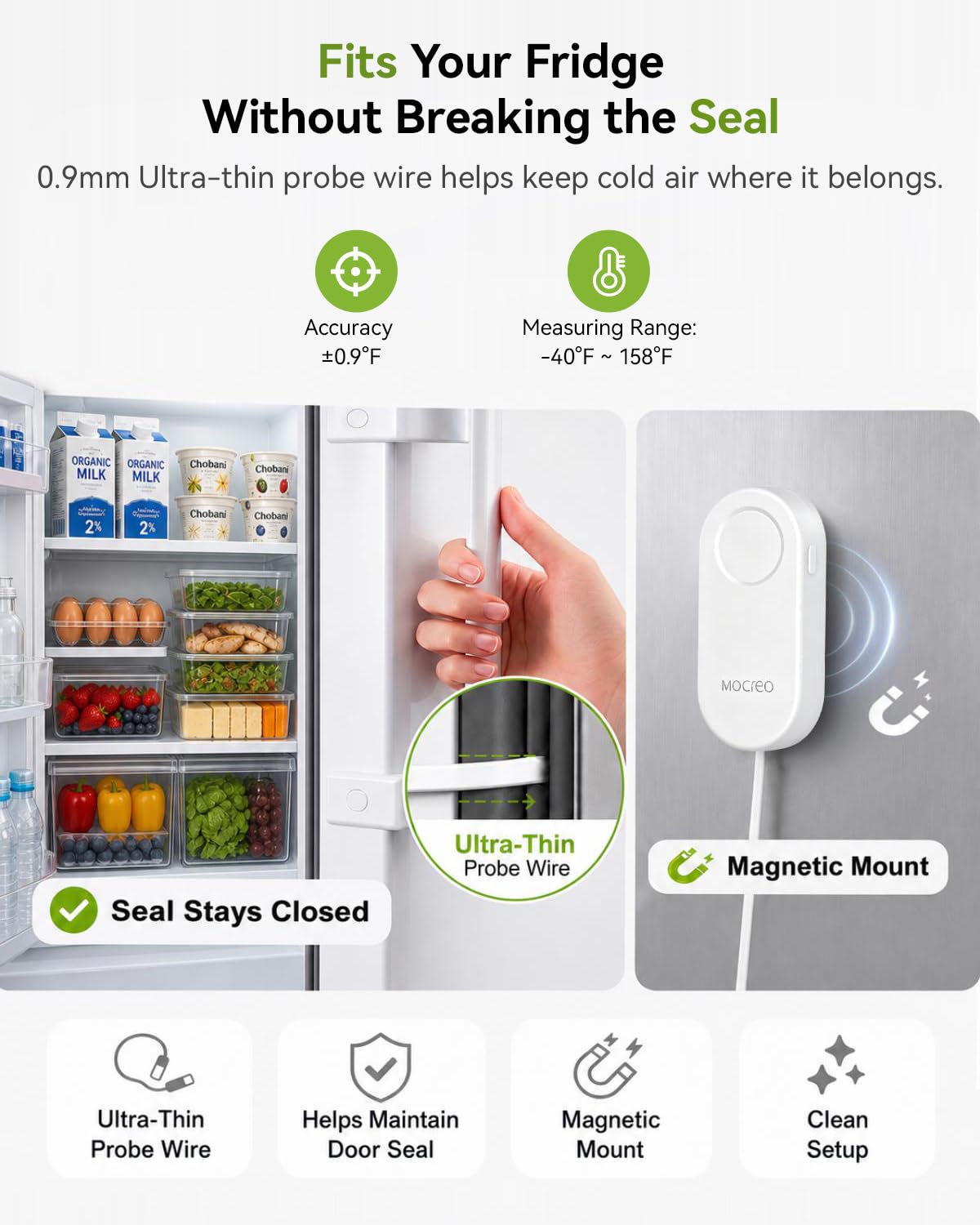 MOCREO freezer thermometer remote monitoring 24/7 image