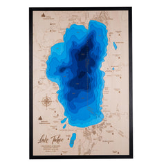 MocTho 3D Lake Tahoe map front view
