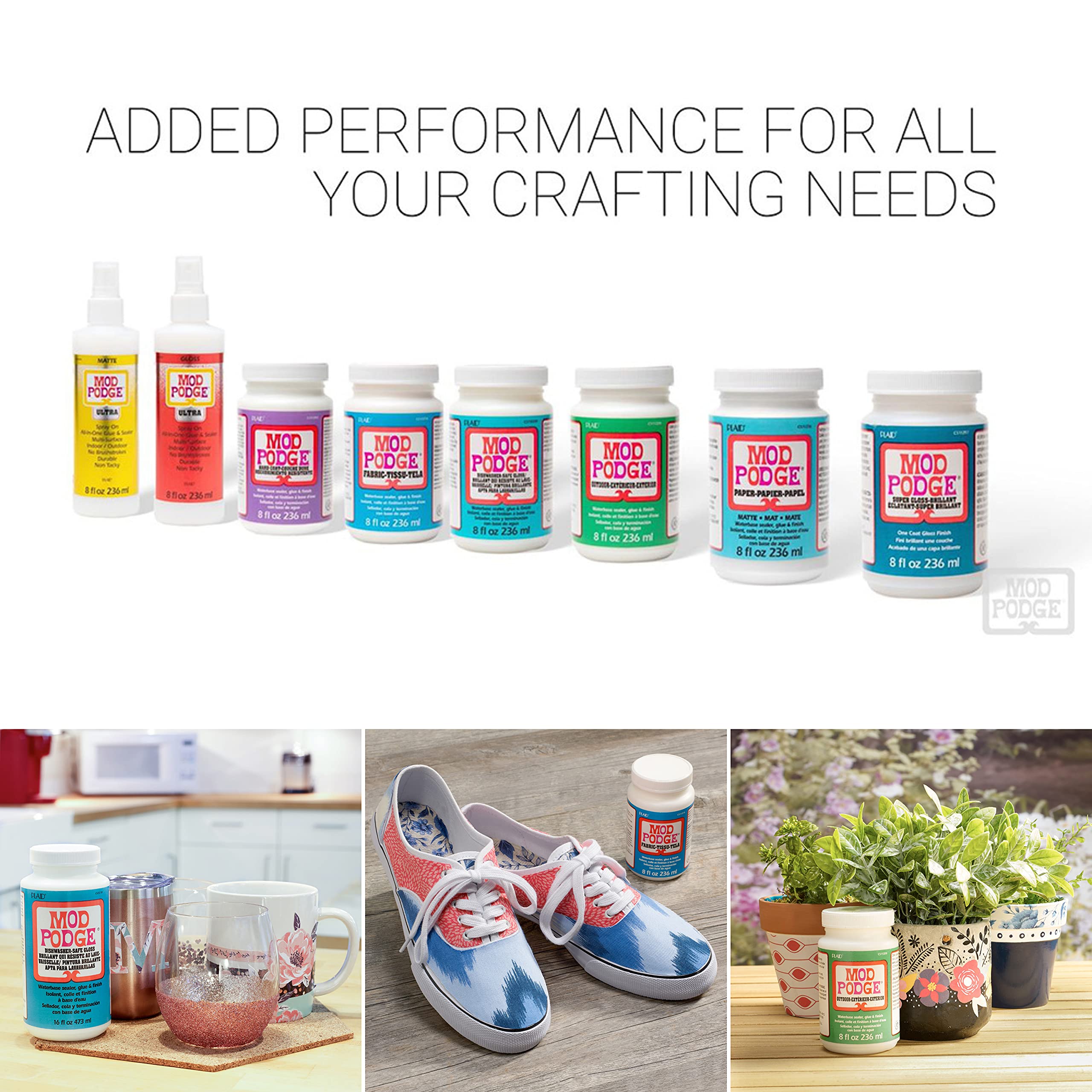 Dishwasher safe waterbased glue sealer finish for decoupage on mugs
