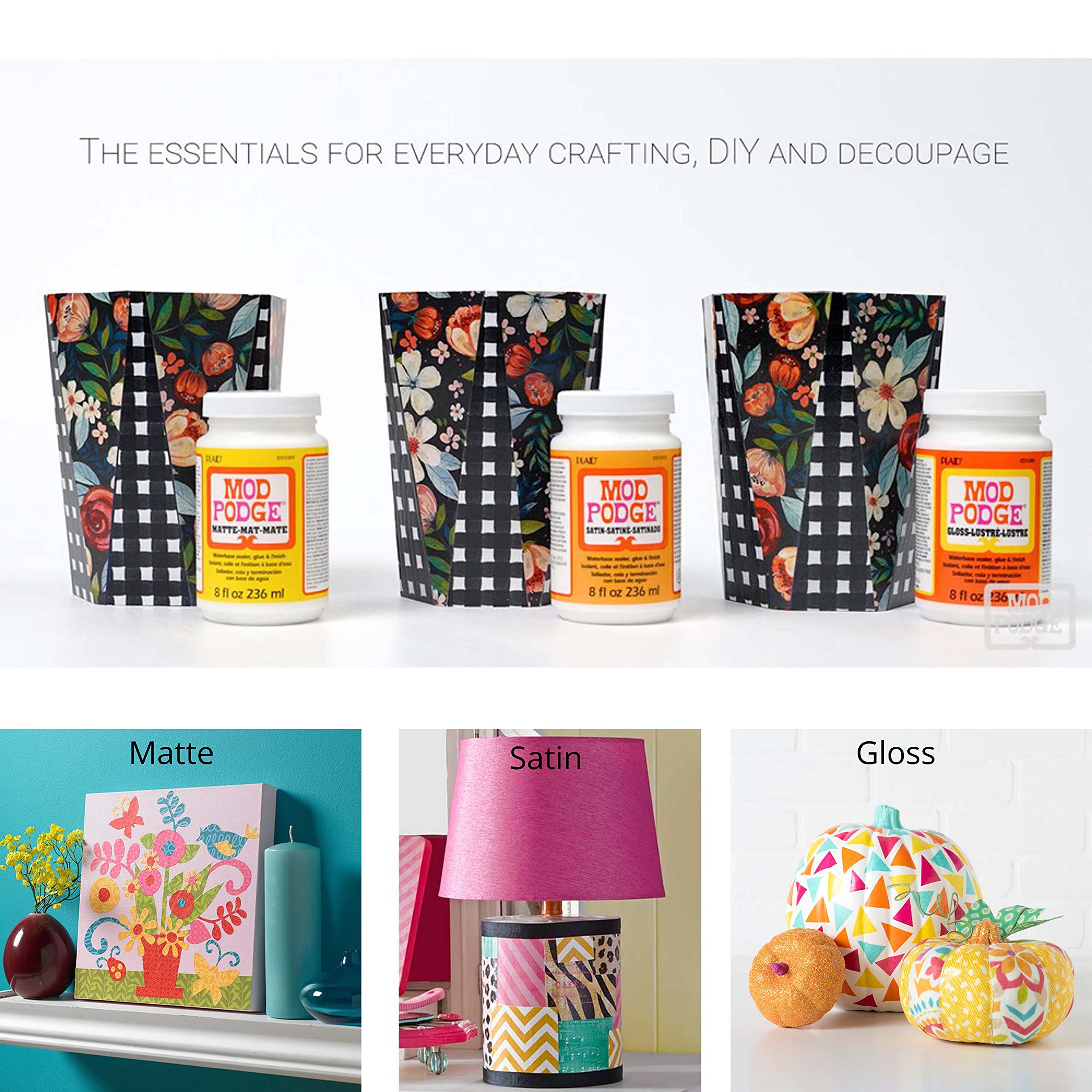 Decoupage tissue paper project with Mod Podge Gloss Sealer