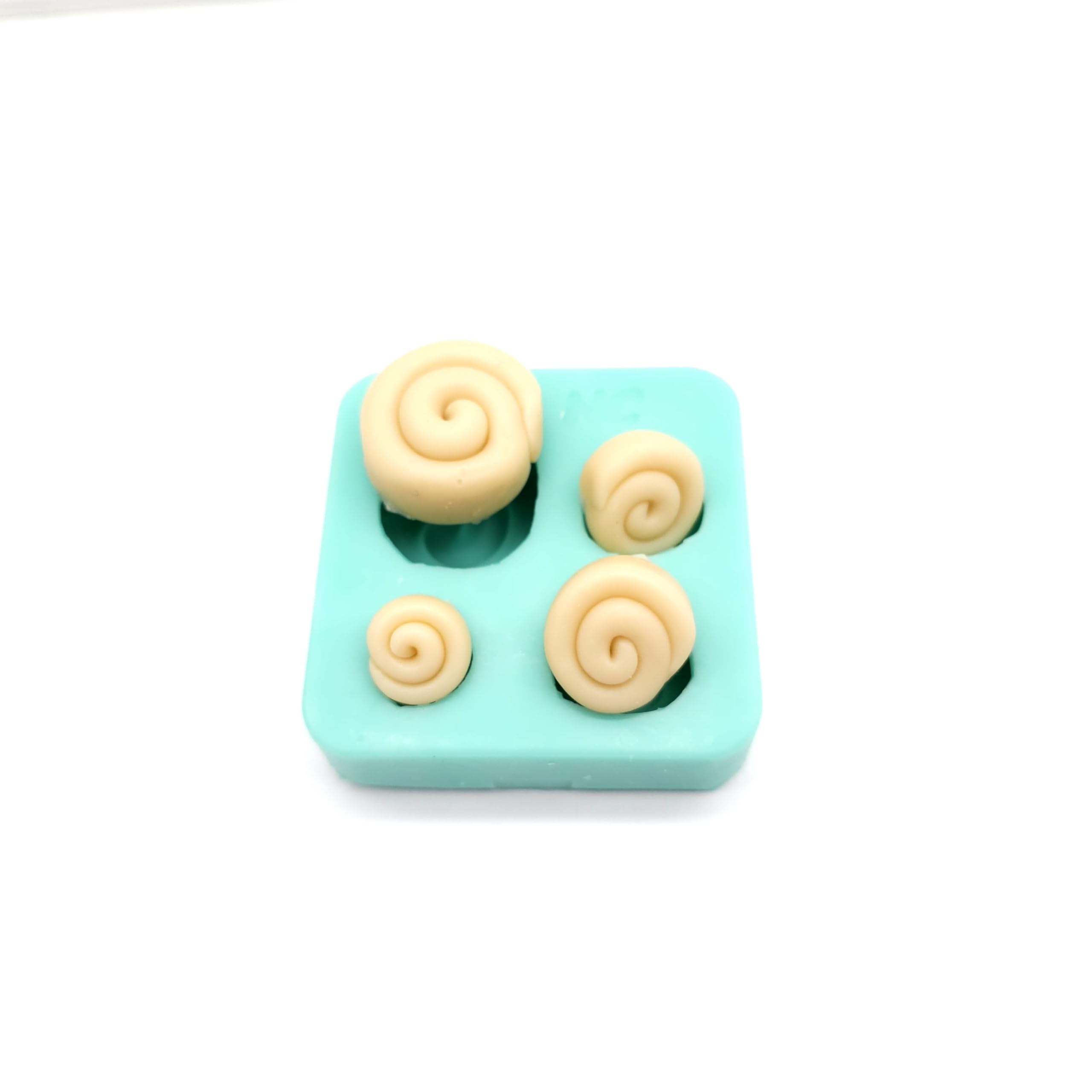 Flexible silicone mold for resin and wax cinnamon roll