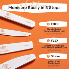 Modelones 4pcs emery board from nail care set