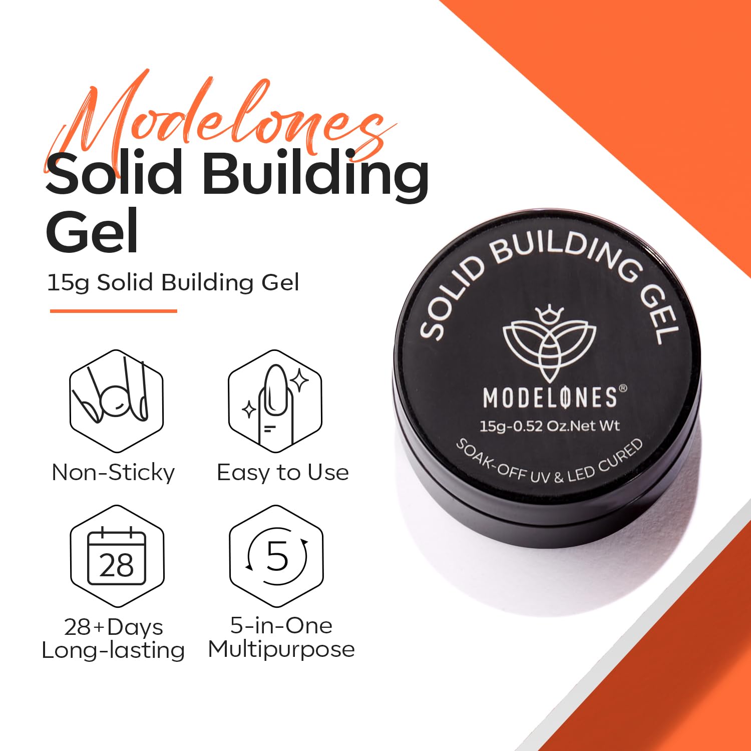 Durable nail gel with up to 28 days wear and chip resistance