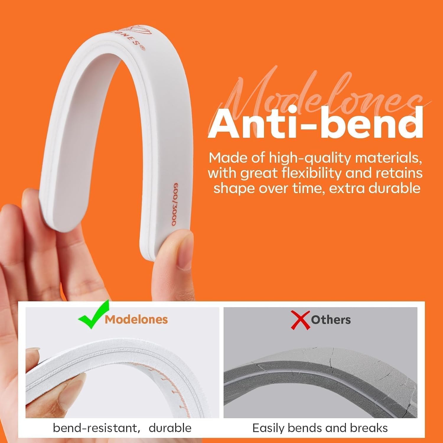 Built-in shaping guides on Modelones nail file set