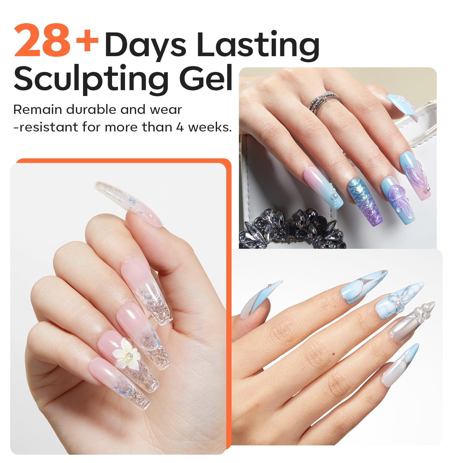 Beginner friendly non-sticky solid nail gel stays in place