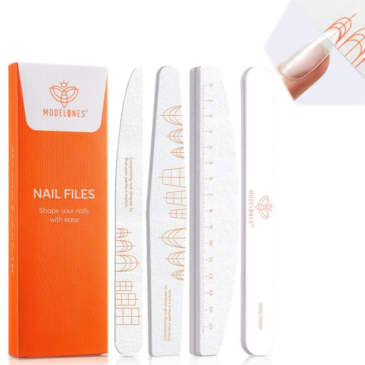 Modelones nail files and buffers set 4pcs