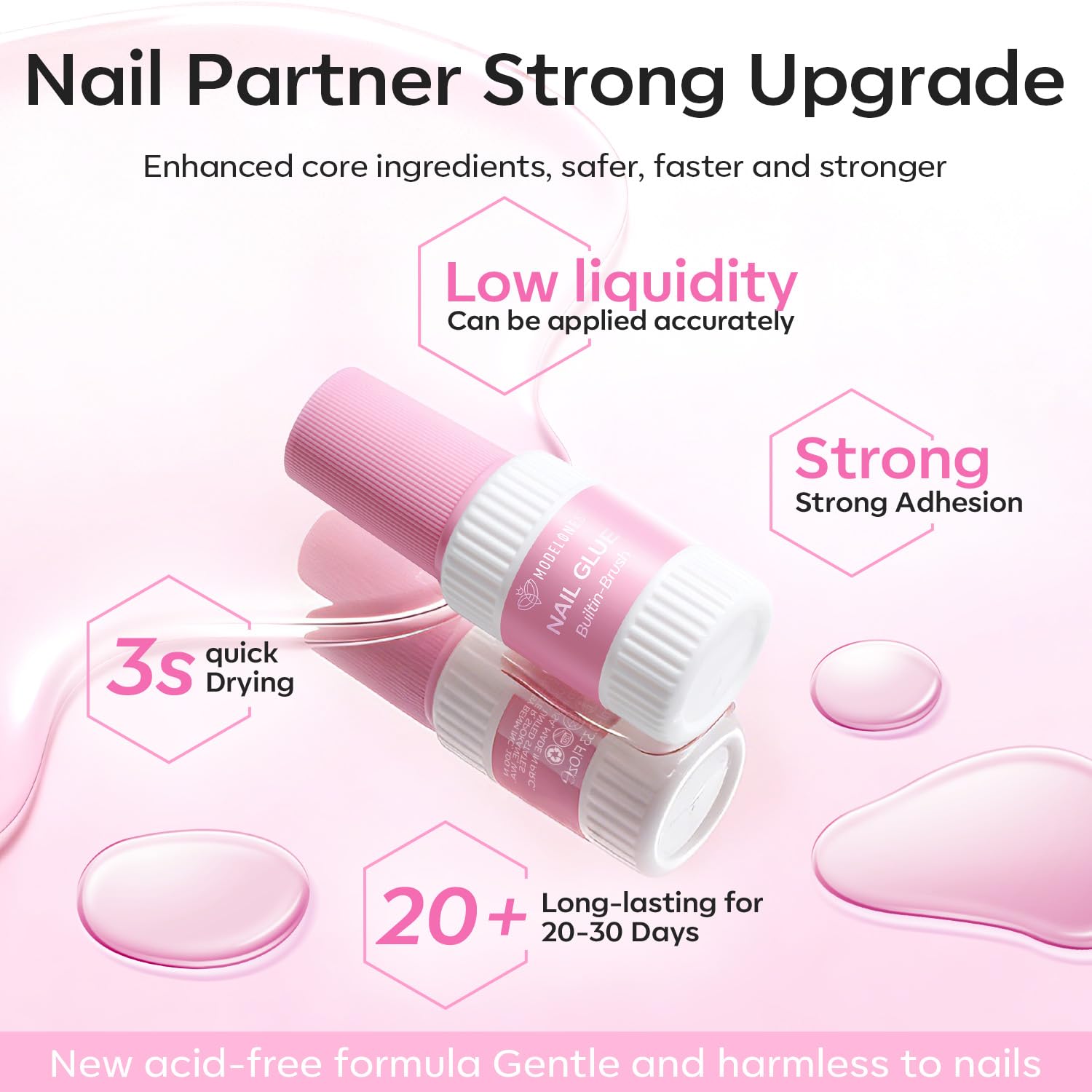 modelones press on nails kit with glue remover