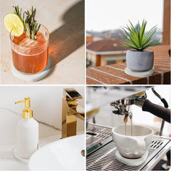 Modern stone coasters 4x4 inches for tables