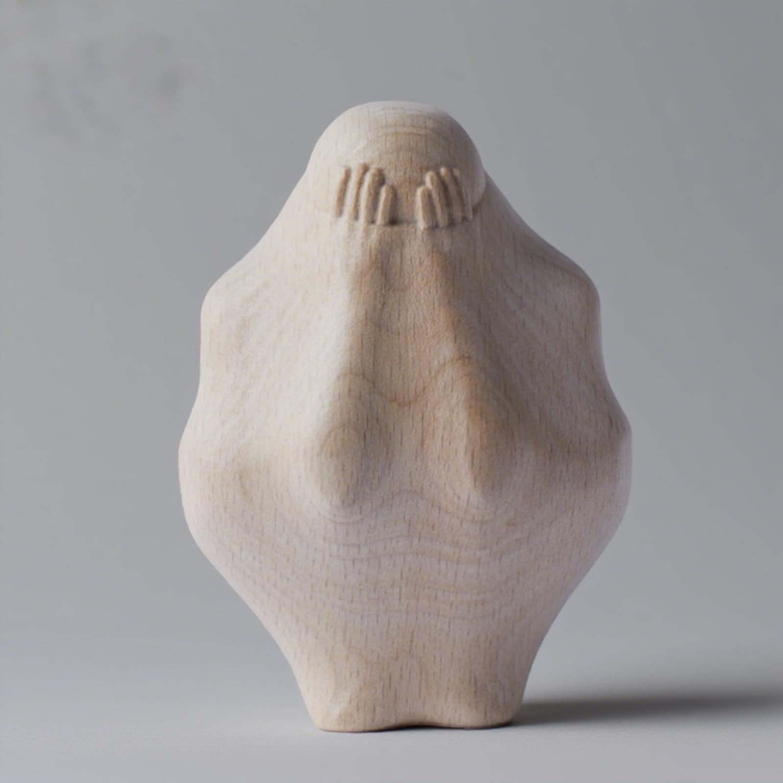 Modern desk decor wooden sculpture gift idea