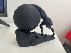 3D printed PLA art figurine for desk or shelf