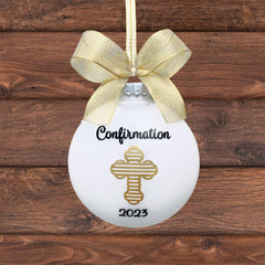 Gift-ready Confirmation Ornament design suitable for Protestant or Catholic celebrations