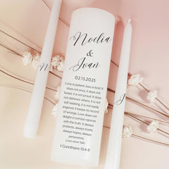 Modern Unity Set two 10in taper candles