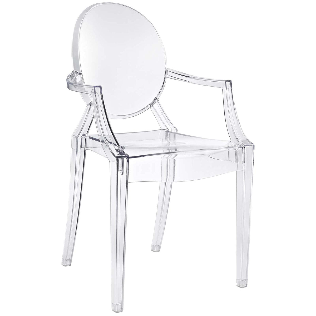 Modway Casper modern acrylic stacking chair clear finish
