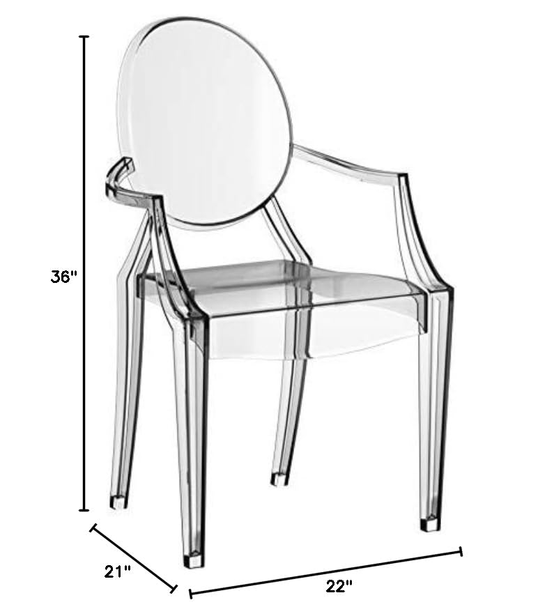 Casper sleek clear silhouette chair